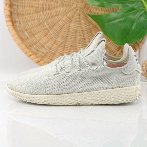 Adidas Originals Pharell Williams Mens Sneaker Size 8 Cream White Knit Shoe - Picture 8 of 12